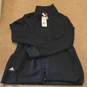 Womens Adidas Black Zip-Up Golf Jacket